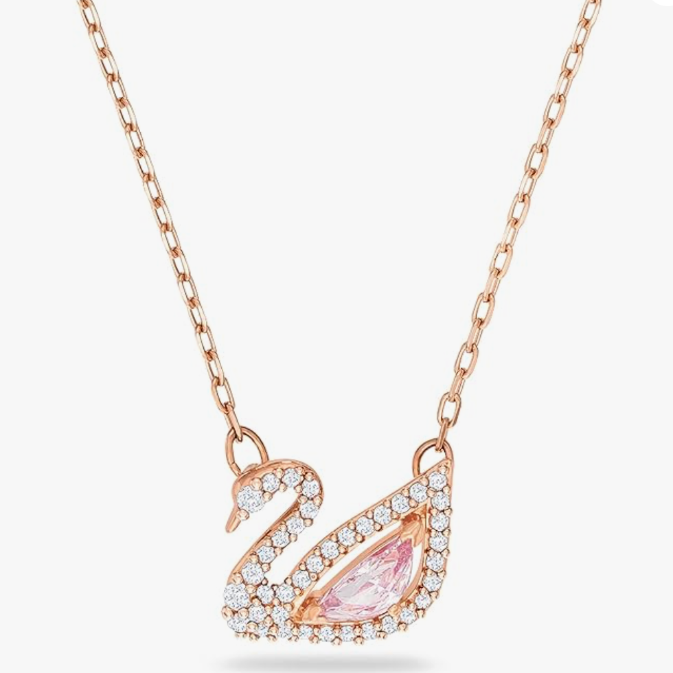 Rose Gold Dazzling Swan Necklace